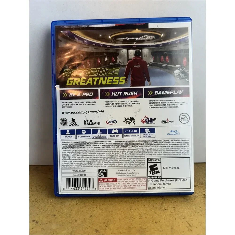 NHL 21 PS4 PlayStation 4 Hockey Video Game EA Sports